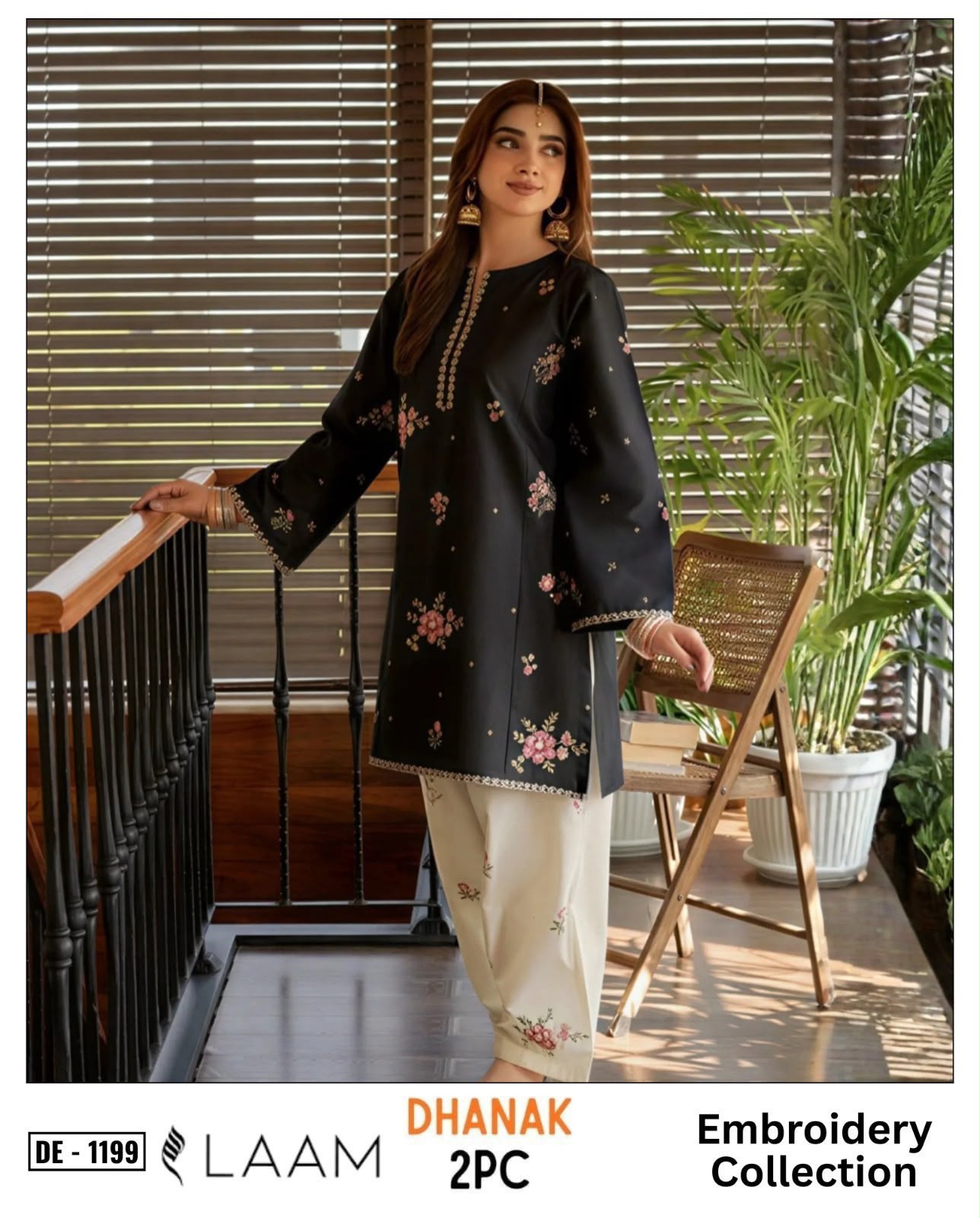 Dhanak embroidered luxury unstitched 2pc suit